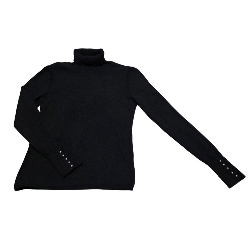 White House Black Market Turtleneck Black Sweater Women's Size XS - Picture 3 of 5